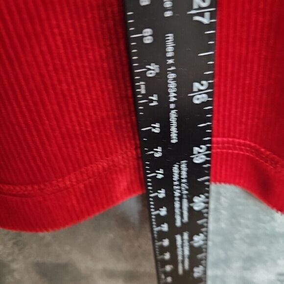 White Stag Vintage Women's Sz Med Red Ribbed Tunic Hong Kong No flaws - Picture 4 of 11